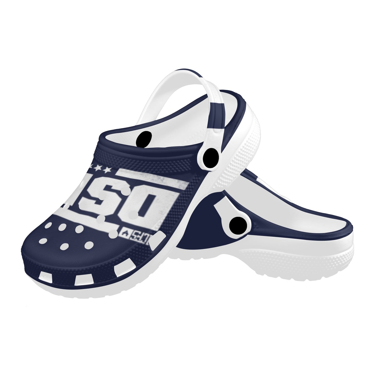 Navy Blue DSP Clogs