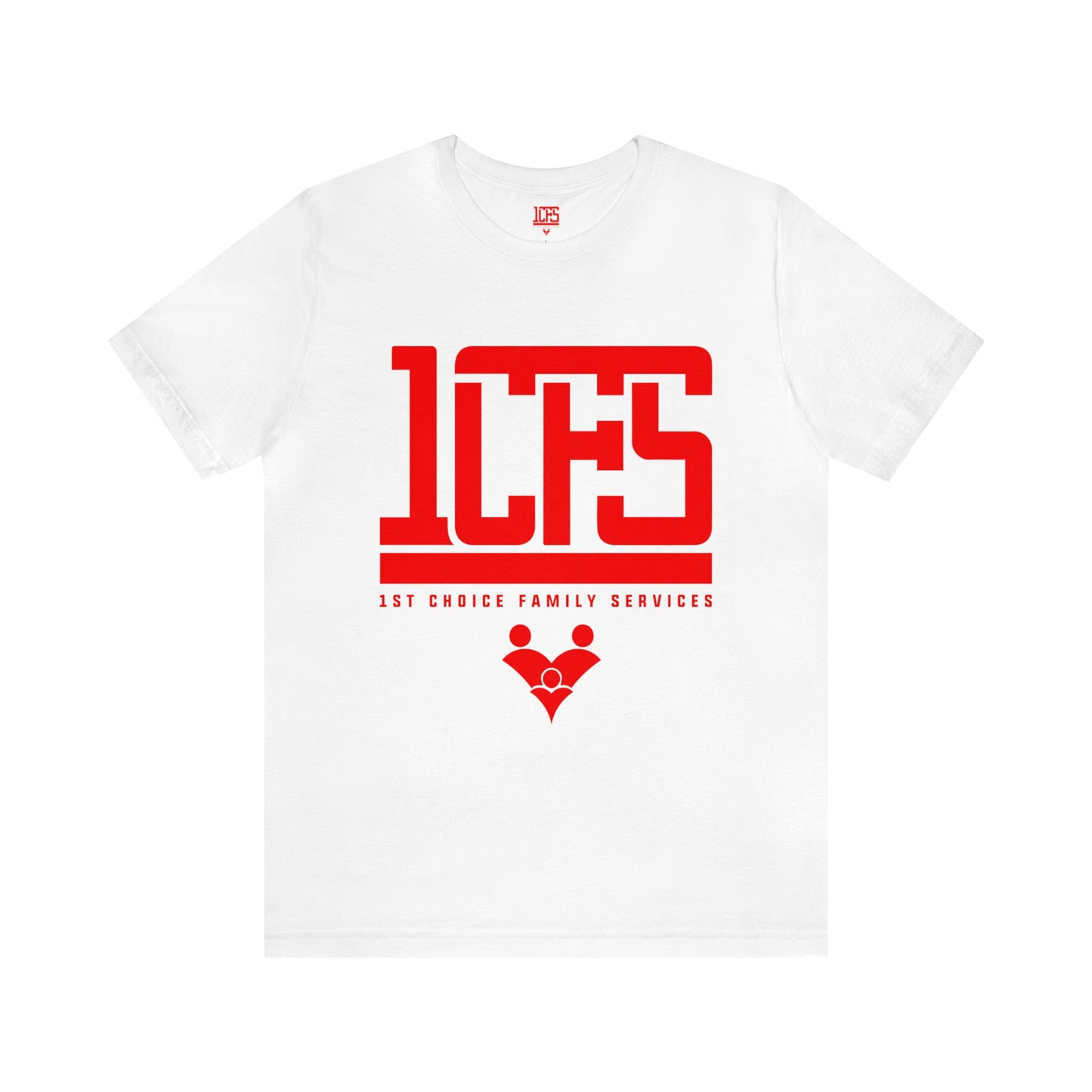 Solid White w/Red Print