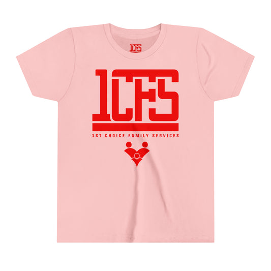 Youth Pink w/Red Print