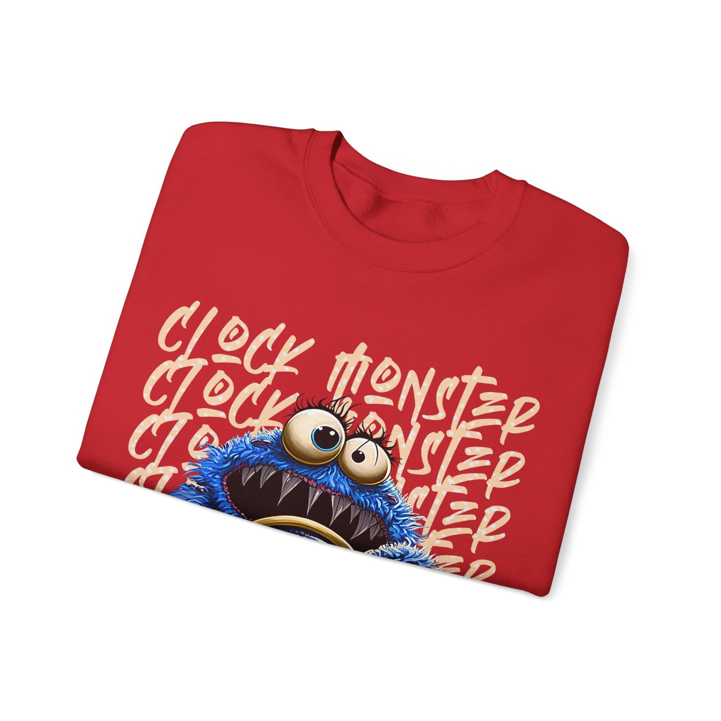 Clock Monster Sweatshirt Icon Red